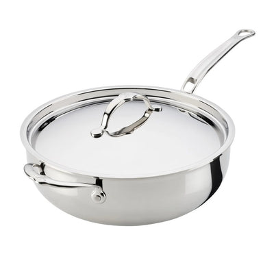 Hestan ProBond Luxe Stainless Steel Essential Pan with Lid, Mirror-Polished