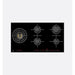 V-Zug GAS951GSAZ Cast Iron Natural Gas Hob 90cm, Black Mirror Glass