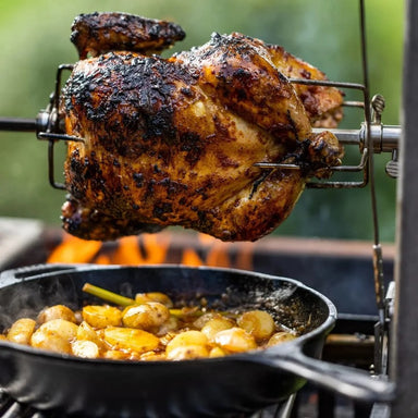 Somerset Grills Asado Stainless Steel Rotisserie 92cm with Electric Motor, Skewer & Forks
