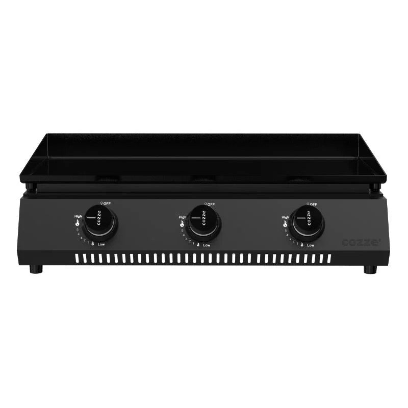 Cozze G-700 Stainless Steel Plancha Gas Grill, Matte Black