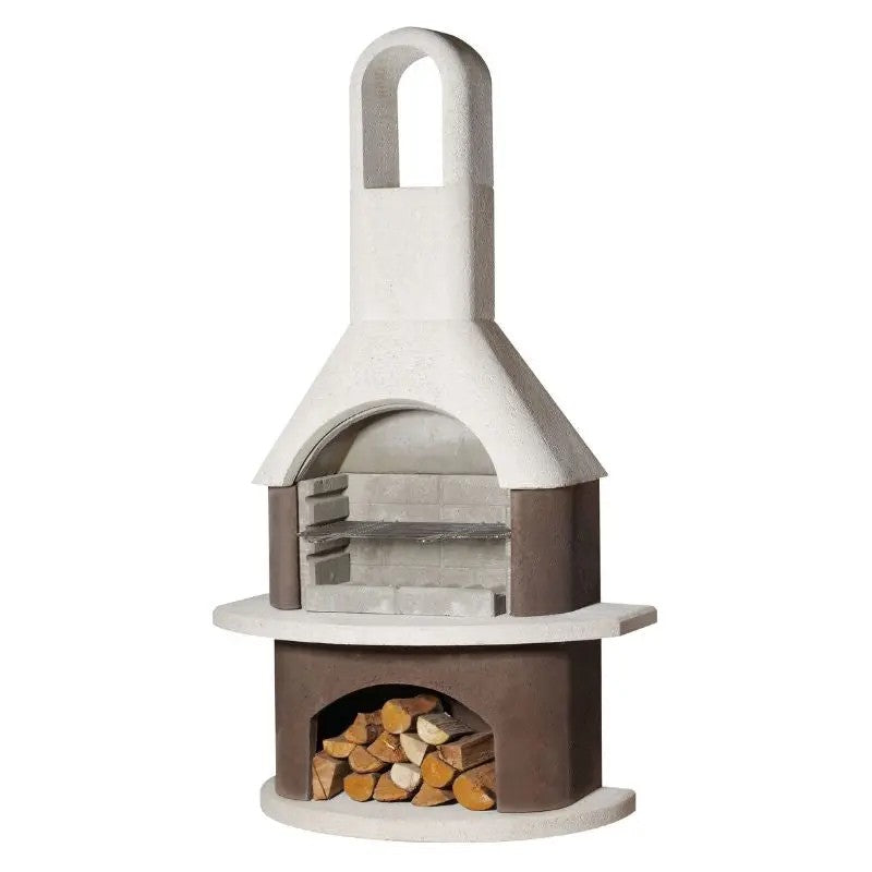 Buschbeck Milano Masonry Barbecue, White Quartz & Brown