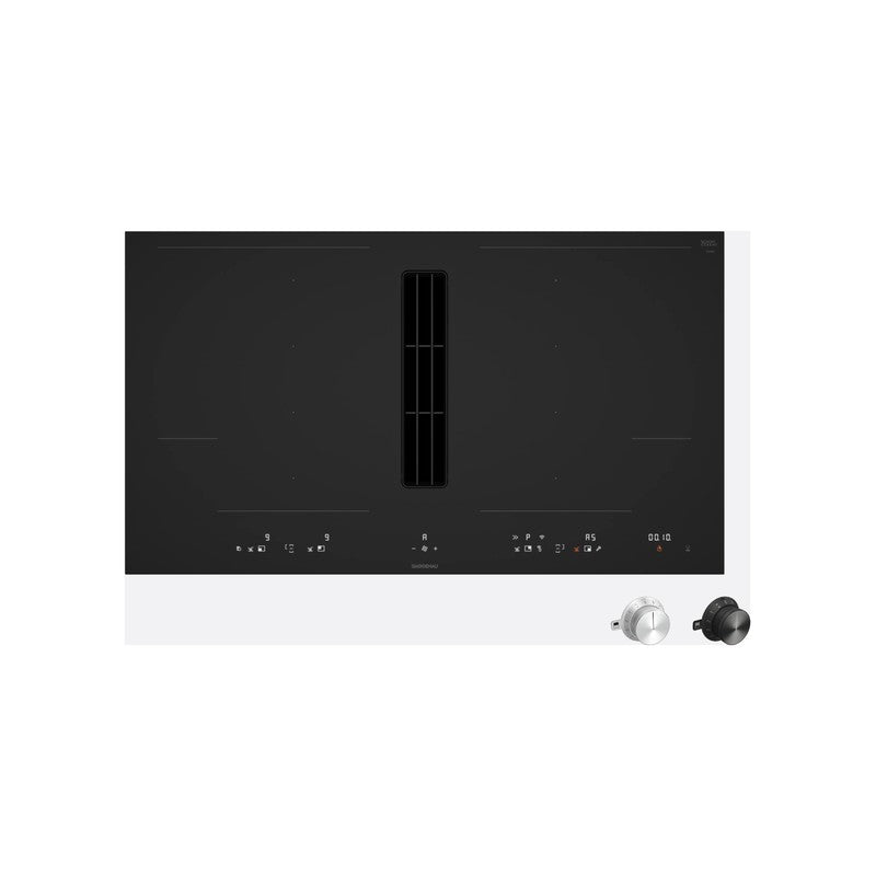 Gaggenau 400 Series CV492105M 90cm Flex Induction Cooktop with Integrated Ventilation System, Matt Black