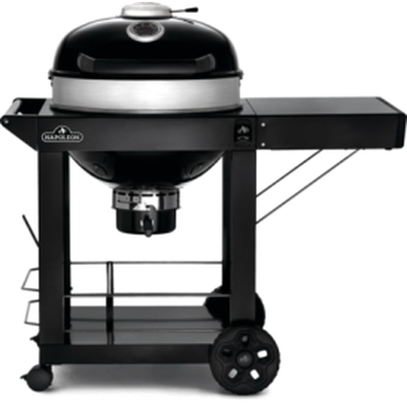Napoleon PRO Charcoal Kettle Grill with Cart, Powder-Coated Black