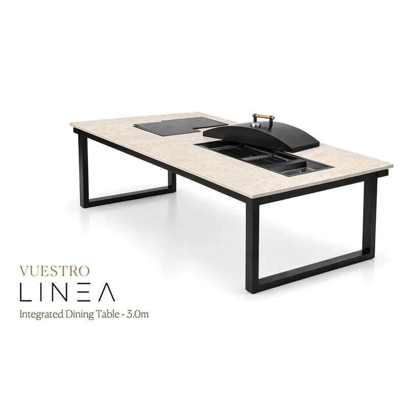 Vuestro Linea Rectangular Integrated Dining Table 3.0m
