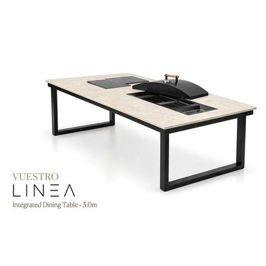 Vuestro Linea Rectangular Integrated Dining Table 3.0m