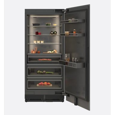 Gaggenau Vario Cooling Express Series RVC497190 90cm Fully Integrated Fridge, Dark Brushed Stainless Steel