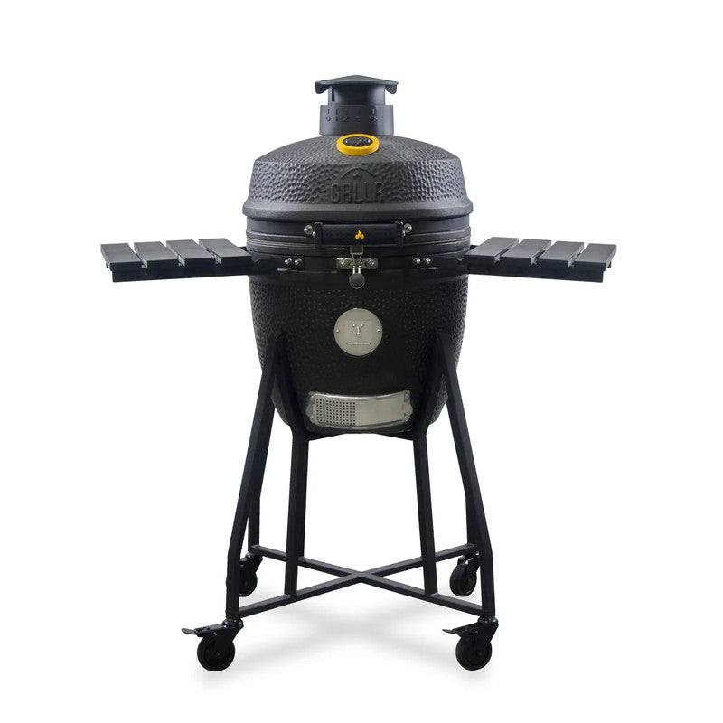GRLLR Ember Classic 18 Inch Kamado Grill, Charcoal Black