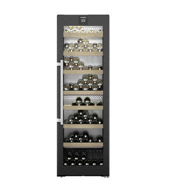 Liebherr Vinidor WPbsi 5252 Steel Wine Cabinet 155 Bottle with Glass Door, Black