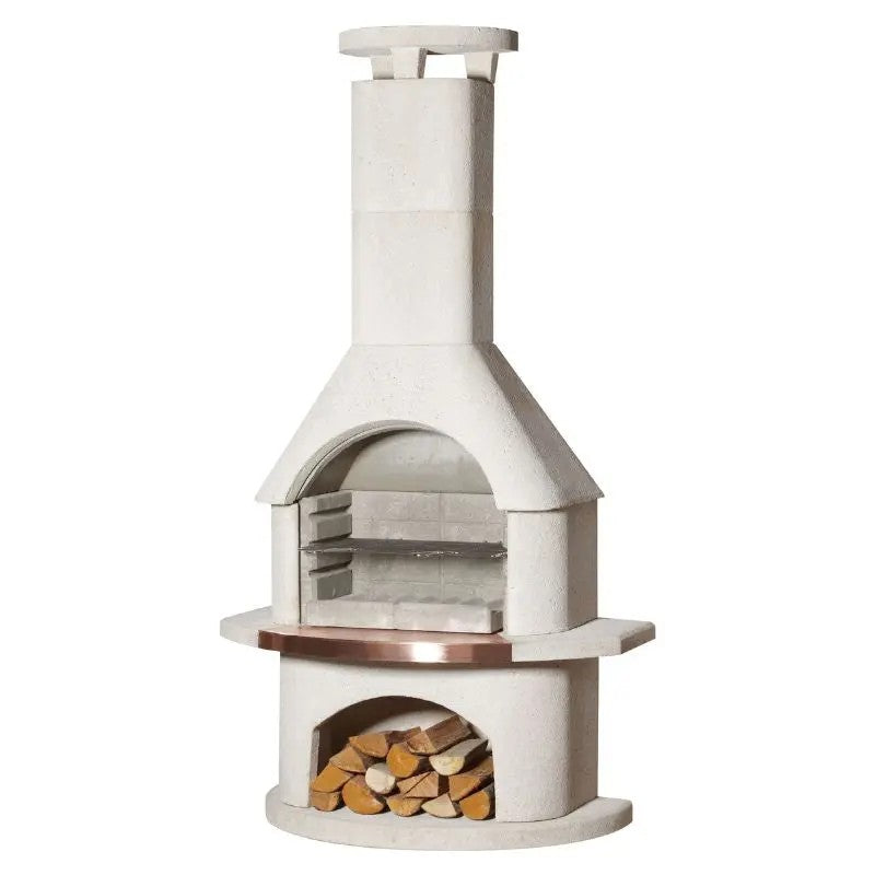 Buschbeck Venezia Masonry Barbecue, White Quartz & Copper