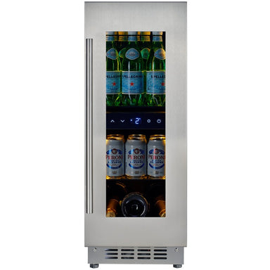 CELLA Kitchenline BV18-SSH Stainless Steel Beverage Fridge 51L, Stainless Steel