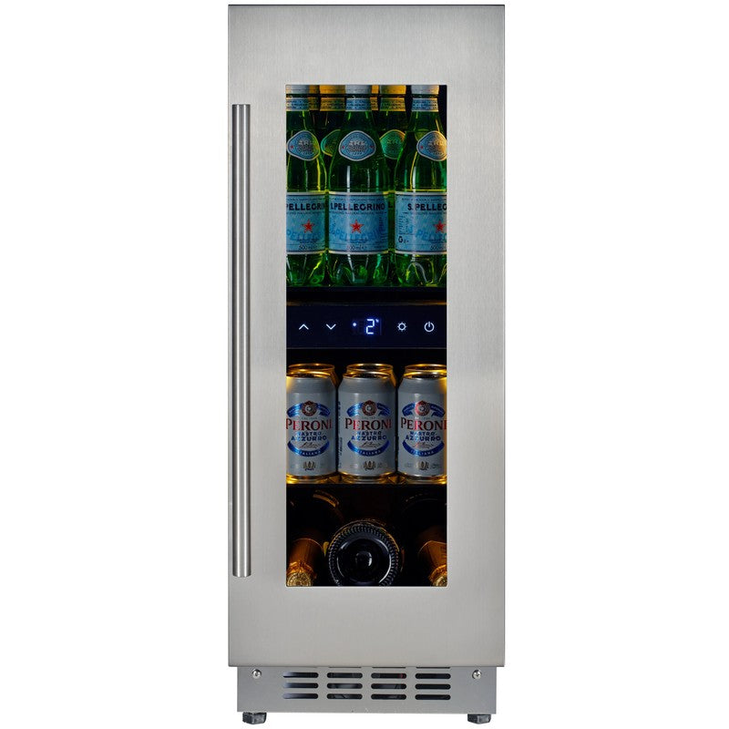 CELLA Kitchenline BV18-SSH Stainless Steel Beverage Fridge 51L, Stainless Steel