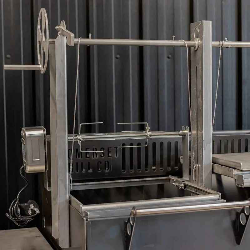 Somerset Grills Grande Stainless Steel Rotisserie 51cm with Electric Motor, Skewer, Forks & Brackets