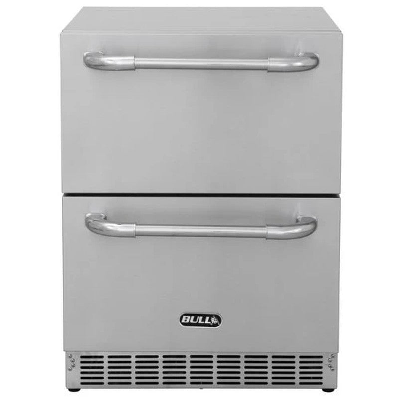 Bull Premium Stainless Steel Double Drawer Fridge 150 Litre