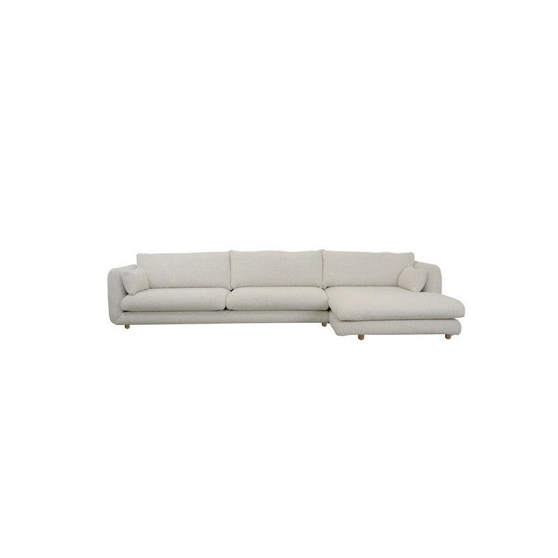 Cane-line Bloom 3-Seater Sofa with Chaise Longue, Teak Legs