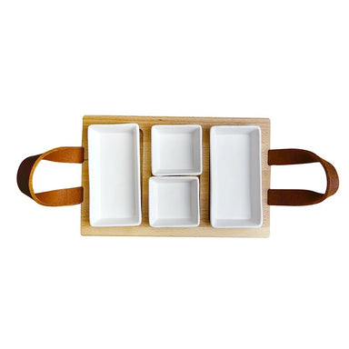 GRLLR Get Together Food Tray Medium, White