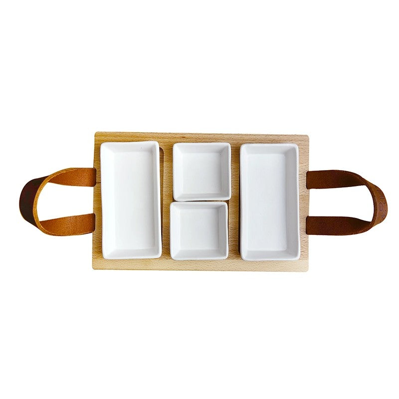 GRLLR Get Together Food Tray Medium, White