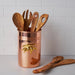 Ruffoni Copper Utensil Holder with 6 Pcs Olivewood Tool Set