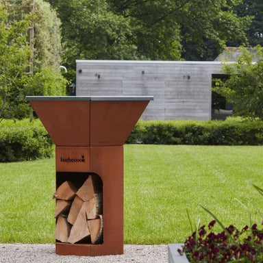 Barbecook Nestor Original Wood Corten Steel Plancha Grill