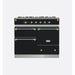 Lacanche Classic Macon 100cm Dual Fuel Range Cooker, Anthracite & Brass