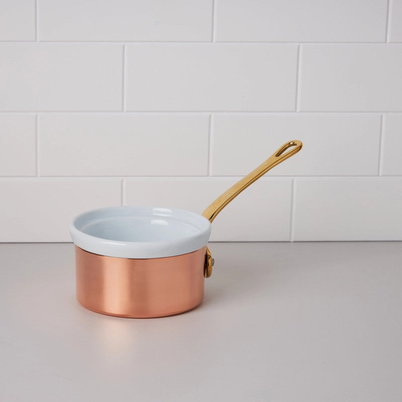 The Cotswold Cooking Company Butter Casserole 10cm with Porcelain Insert, Mirror-Polished Copper