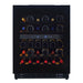 CELLA W34B-TO Undercounter Wine Cooler 36 Bottle, Black Glass