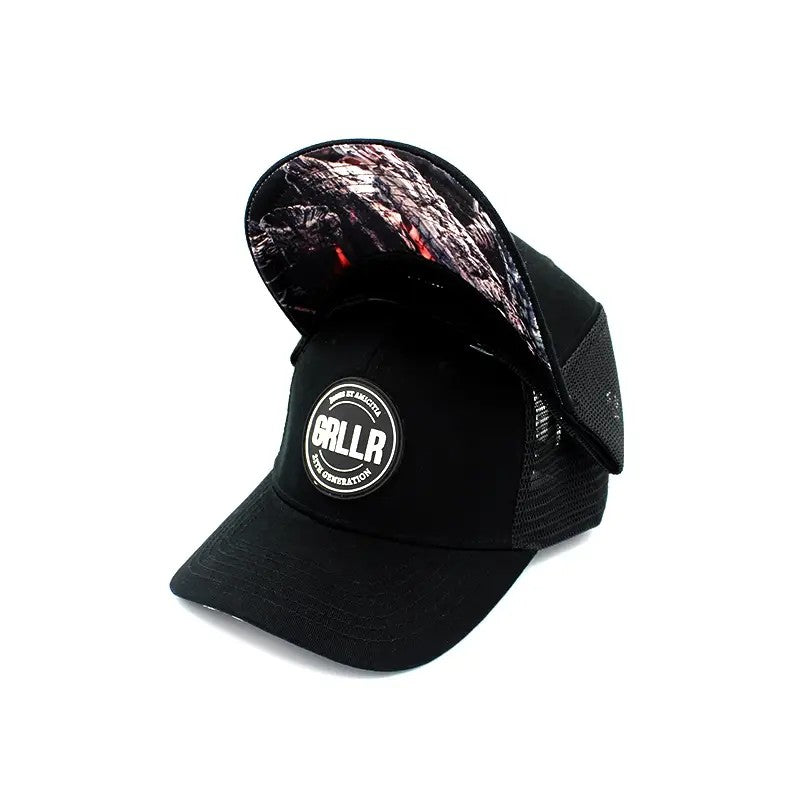 GRLLR Trucker Cap, Burnt Black