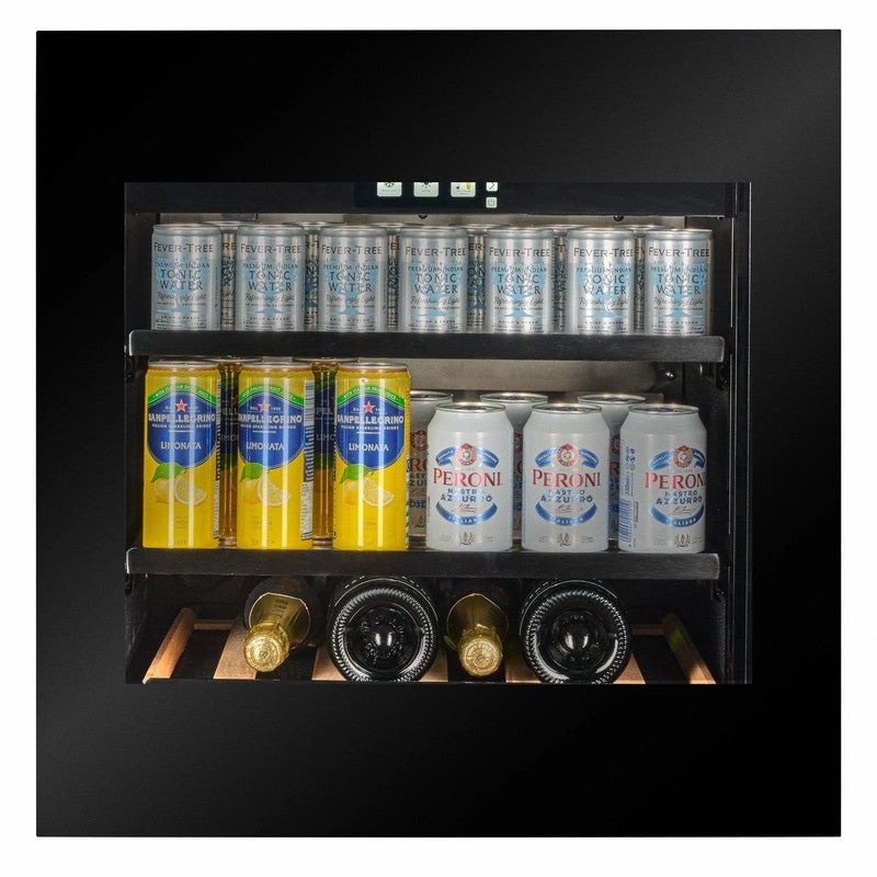 CELLA BVI-24B-TO Integrated Drinks Cooler 595mm, Black Glass