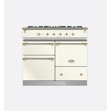 Lacanche Macon LG1053CTIVA 100cm Dual Fuel Range Cooker, Ivory & Brass