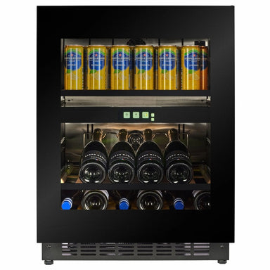 CELLA KITCHENLINE Beverage Centre 600mm, Black Glass