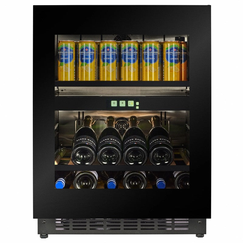 CELLA KITCHENLINE Beverage Centre 600mm, Black Glass