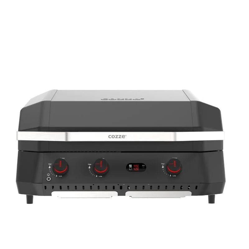Cozze G-800 Combo Stainless Steel Gas Plancha Grill with Warming Rack