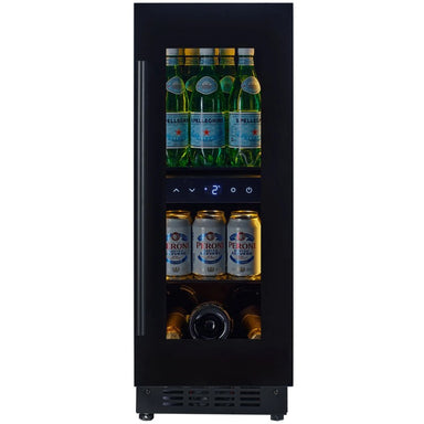 CELLA BV18-BH 300mm Undercounter Drinks Fridge, Black Glass