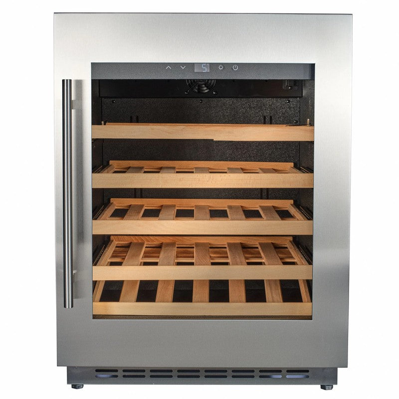 CELLA Kitchenline Stainless Steel Undercounter Wine Cooler 600mm, Stainless Steel