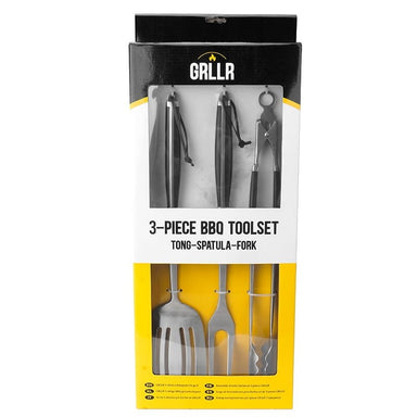 GRLLR 3-Pieces Toolset BBQ Tool Set
