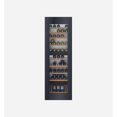 V-Zug V6000 WineCooler 60cm Black Glass Fully-Integrated Wine Cooler, Black Glass