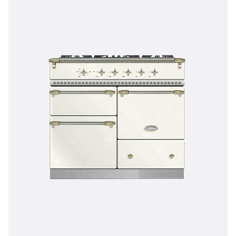 Lacanche Macon LG1053CTCTYB 100cm Dual Fuel Range Cooker, Chantilly & Brass