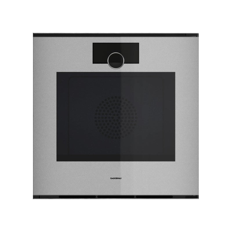 Gaggenau Minimalistic Series GO250130 60cm Sterling Built-In Single Oven, Right Hand Hinge