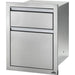 Napoleon Built-In Components Stainless Steel Double Drawer with Waste Bin, 18 x 24 Inch