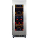 CELLA KITCHENLINE W18D-SSH Stainless Steel Undercounter Wine Cooler 30cm, Stainless Glass