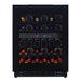 CELLA Kitchenline Glass Wine Fridge 36 Bottle, Black Glass