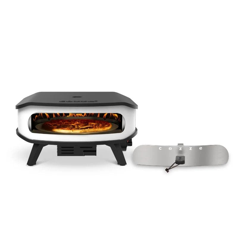 Cozze Rotate Gas Pizza Oven 17", Cordierite, White & Black