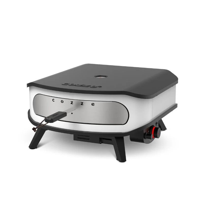 Cozze Rotate Gas Pizza Oven 17", Cordierite, White & Black