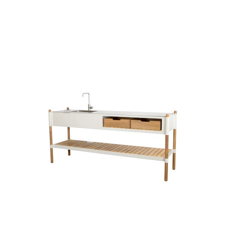 Sticks Kitchen with Teak Shelf