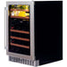Dunavox FLOW-38 Dual Zone 38 Bottle Built In Undercounter Wine Cooler, Stainless Steel