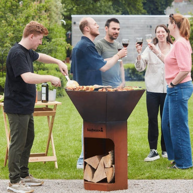 Barbecook Nestor Original Wood Corten Steel Plancha Grill