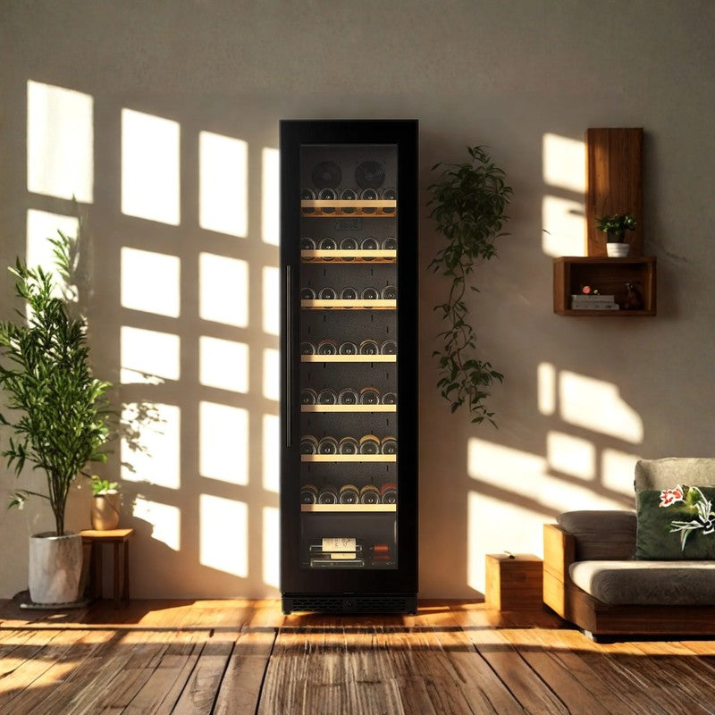CELLA W82S-BLACK Single Zone Wine Cooler 73 Bottle, Black