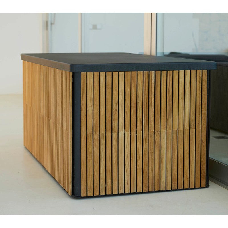 Cane-line Combine Large Cushion Box, Black & Teak