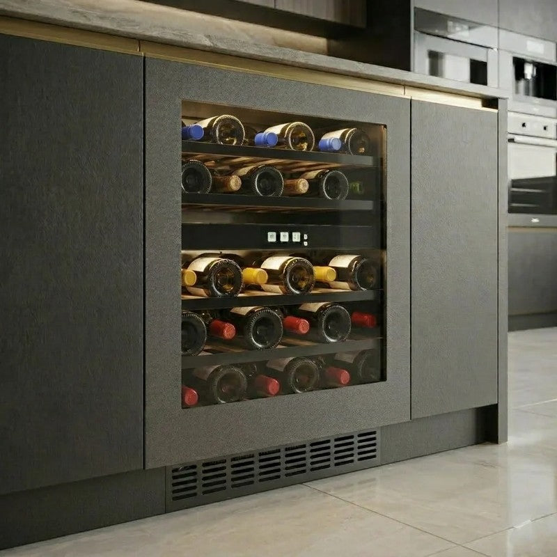 CELLA Kitchenline Wine Fridge 33 Bottle 45cm Depth, W30PANEL-TO