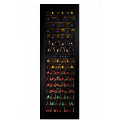 CELLA W96B-TO Integrated Wine Cooler 600mm, Black Glass