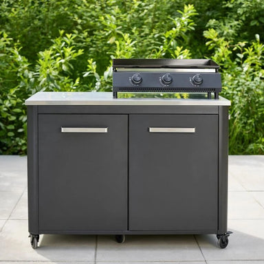 Cozze G-700 Stainless Steel Plancha Gas Grill, Matte Black